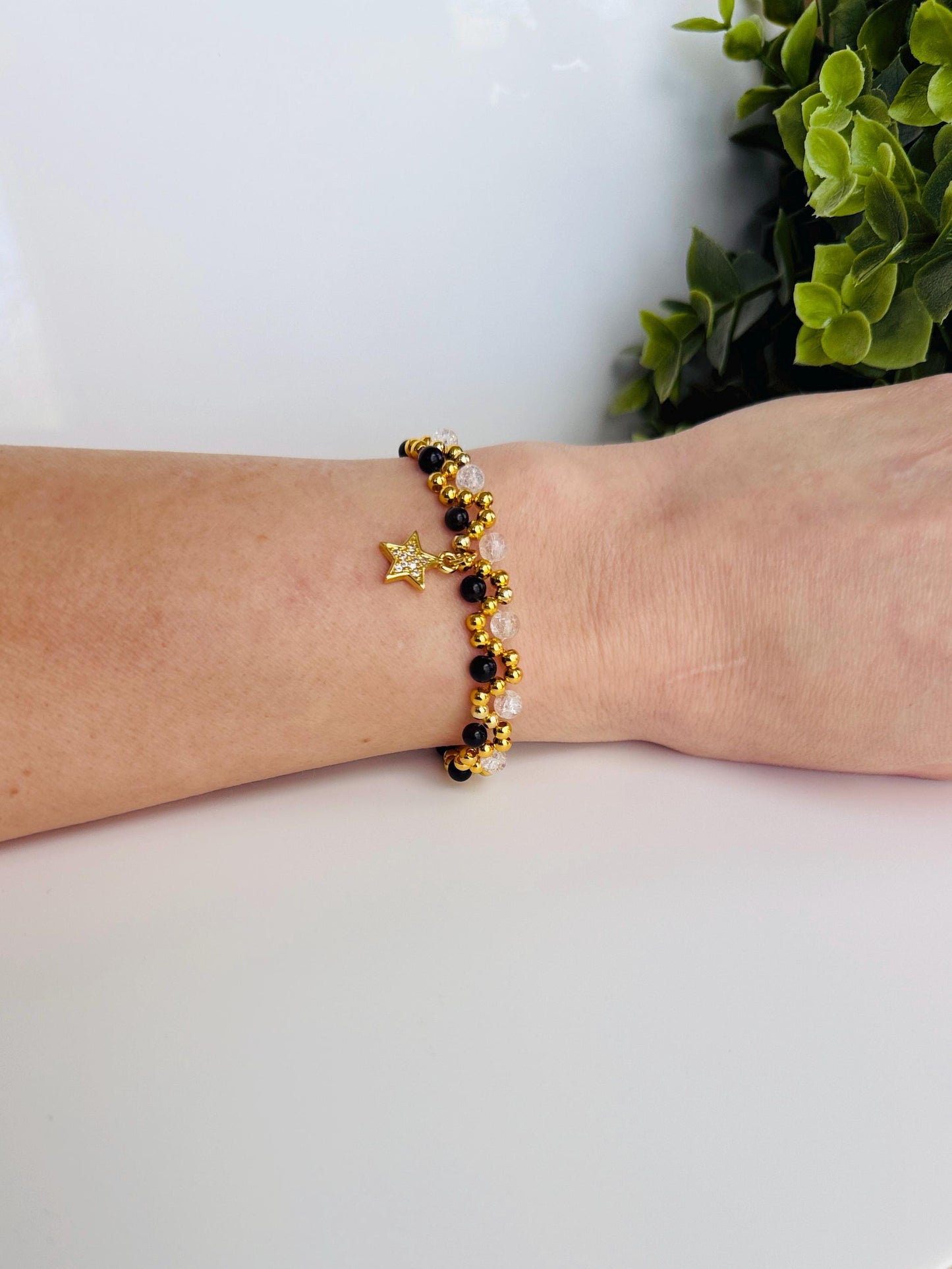 SHADOWLIGHT Healing Bracelet with Black Tourmaline, Quartz