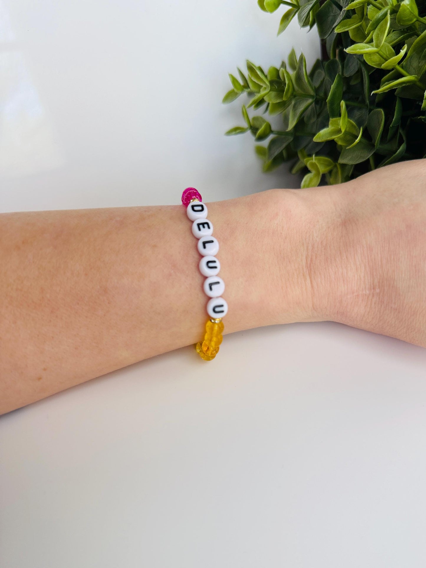 DELULU - Manifestation Bracelet with Citrine & Fuchsia Quartz