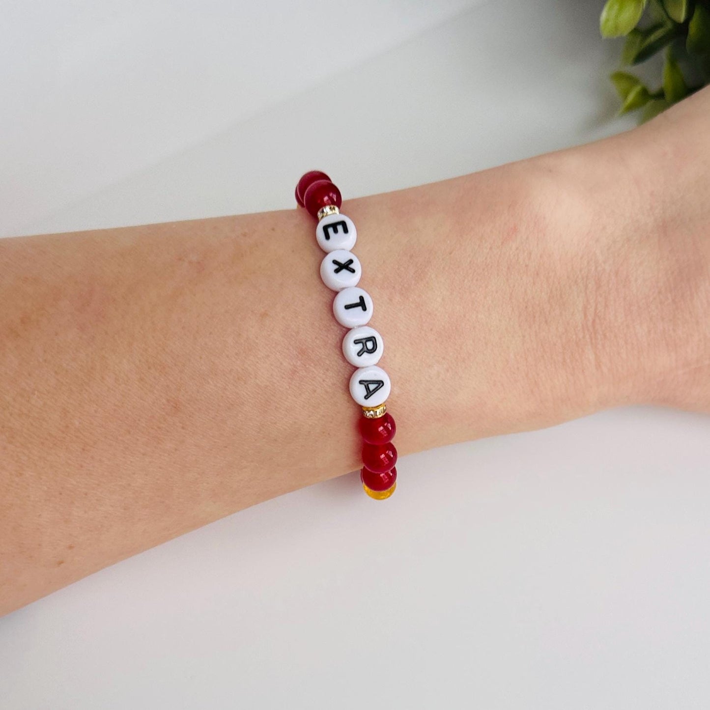 EXTRA Bracelet – Carnelian & Citrine Beaded Bracelet for Energy, Confidence & Fire, Gold Accents