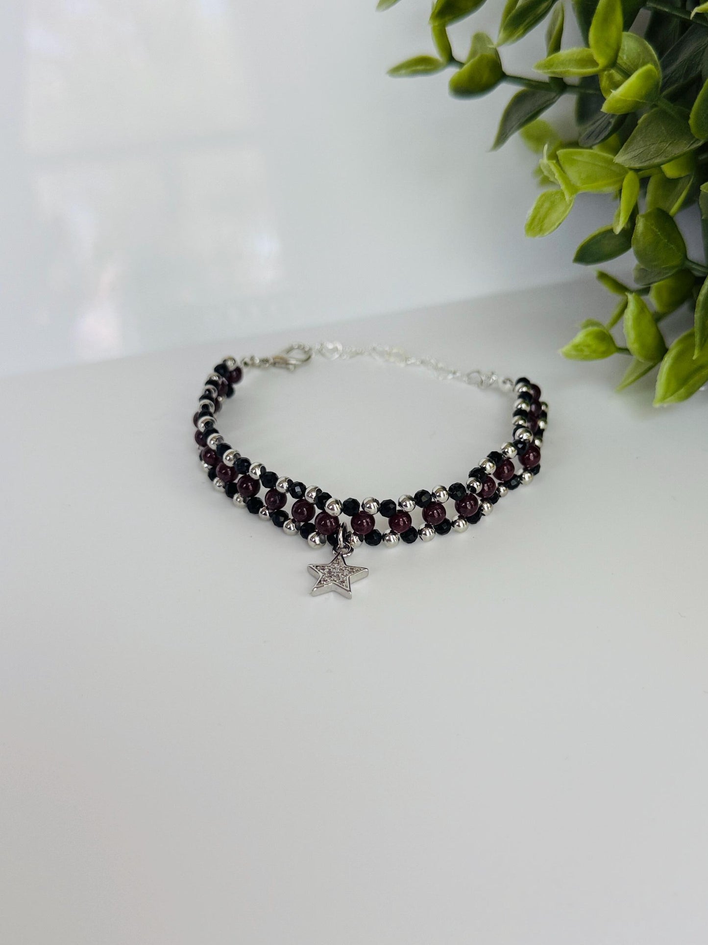 FORTRESS Protection & Power Bracelet with Black Tourmaline & Garnet