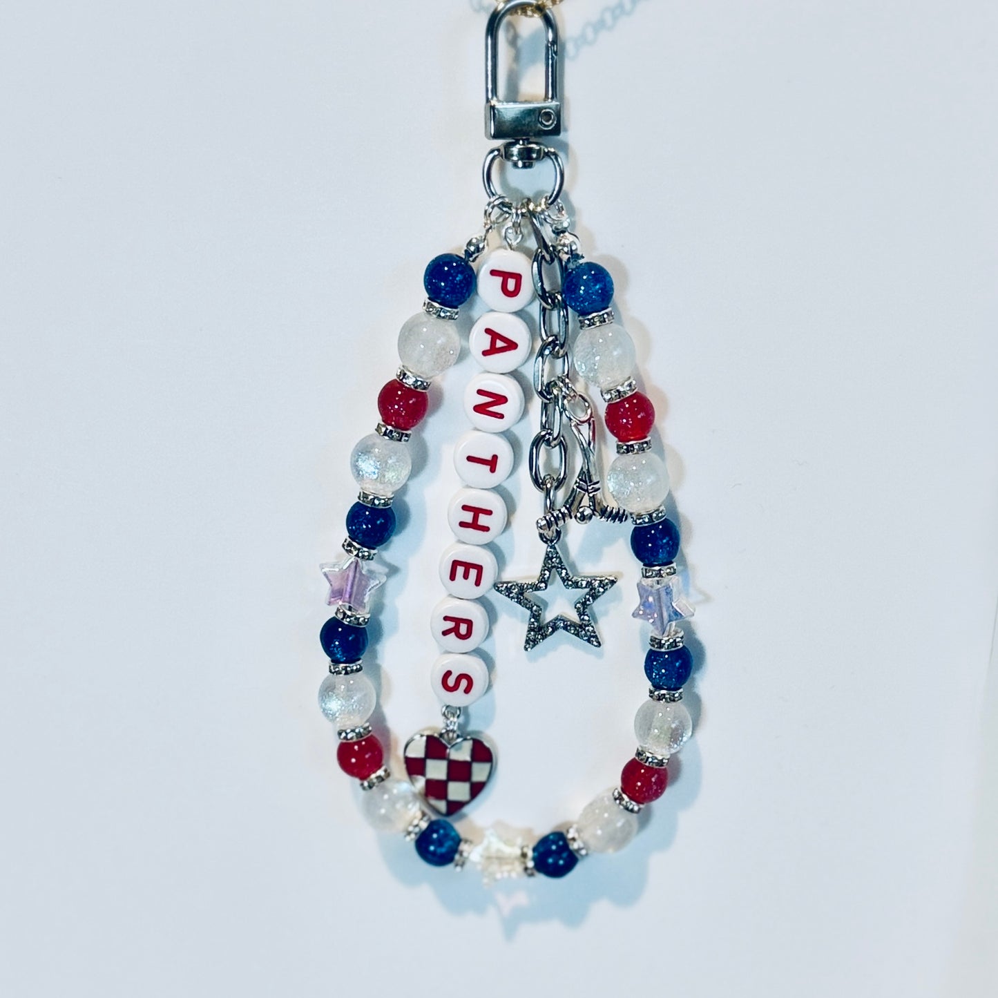 Hockey Team Bag Charm – Oilers, Stars, Hurricanes, Blues, Custom Sports Charms, Hockey Keychain