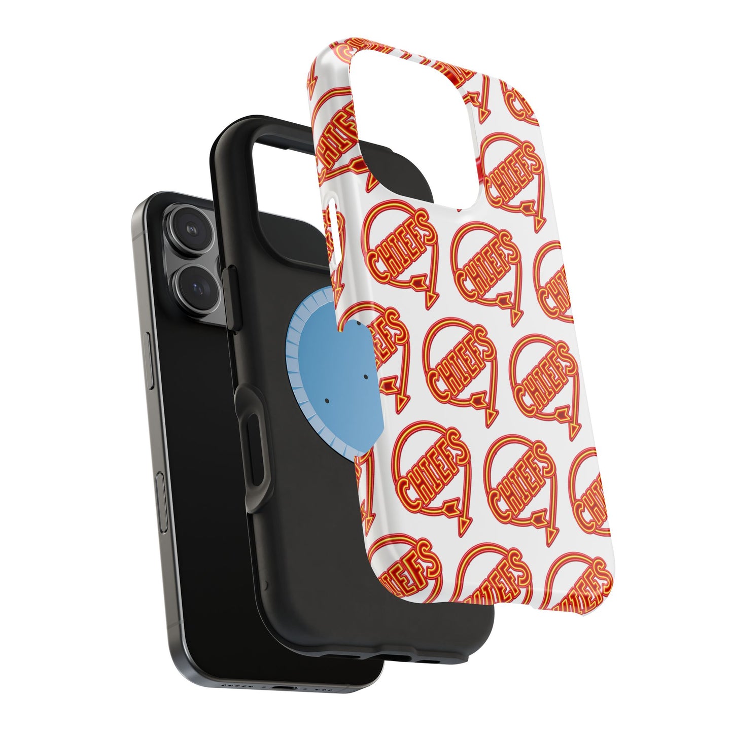 Chiefs Pattern Phone Case, Magnetic Phone Case, Retro Phone Case, Baseball Case for iPhone or Samsung, Chiefs Football Gifts
