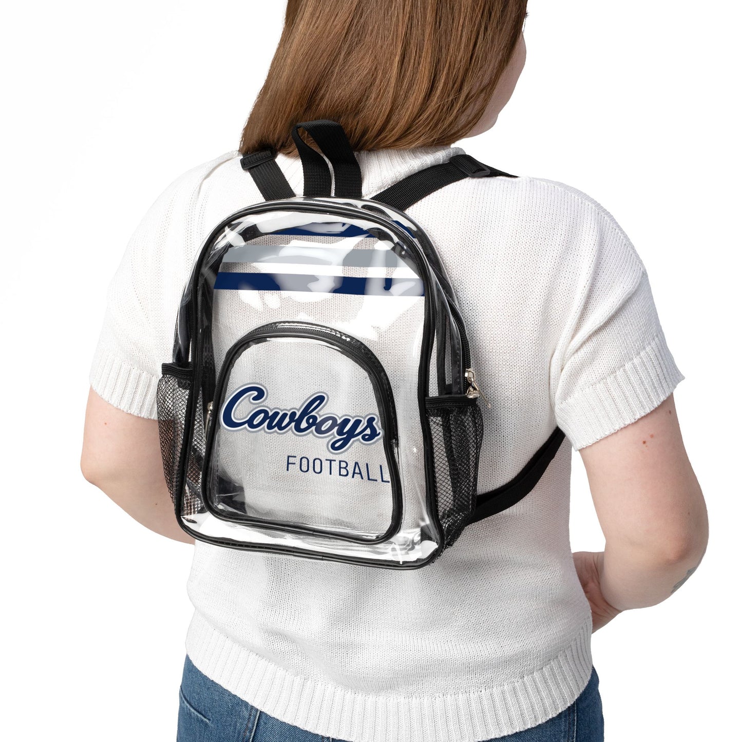 Cowboys Clear Backpack, Stadium Bag, Football Belt Bag, Transparent Fanny Pack