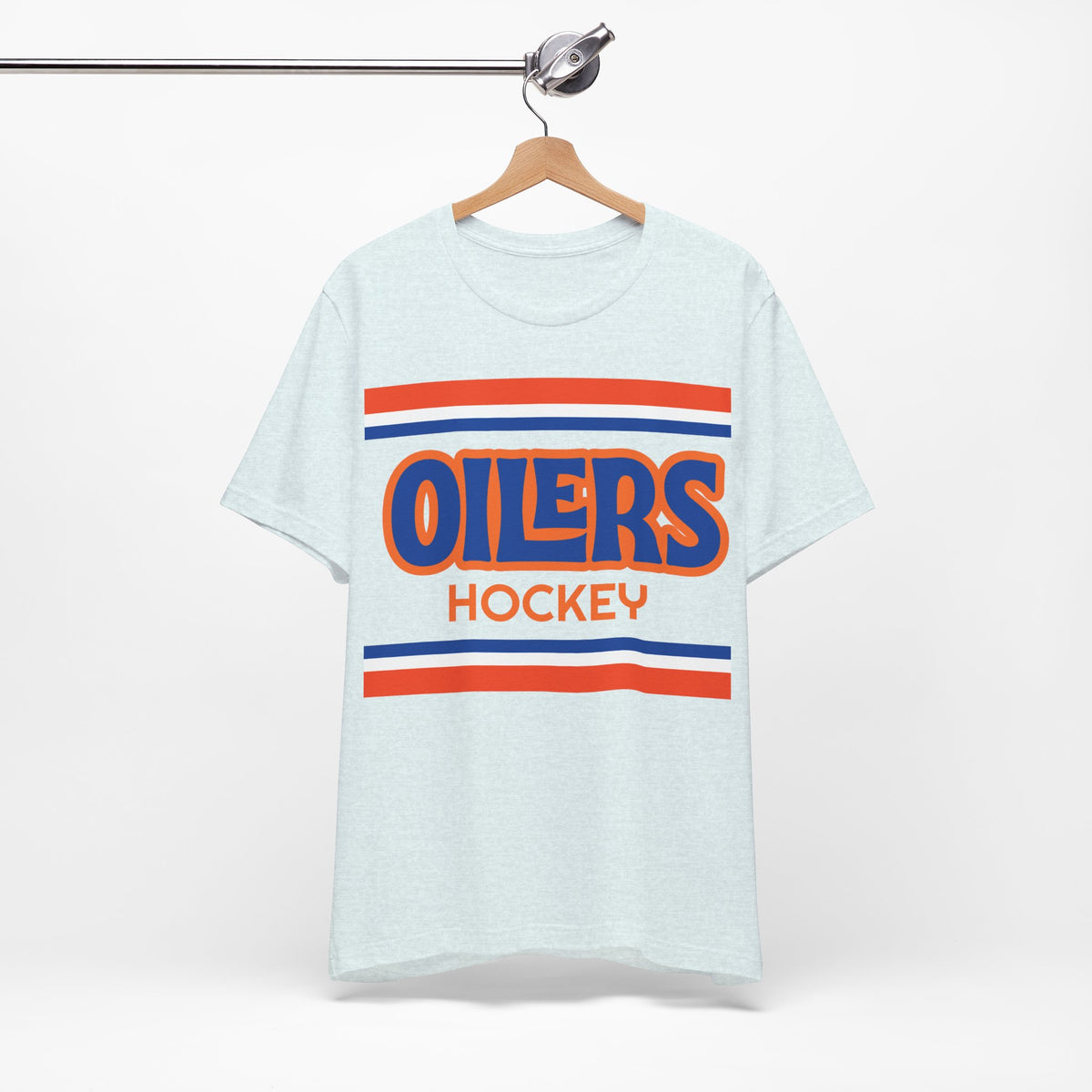 Retro Oilers Shirt, Vintage Striped Oilers Hockey T-Shirt