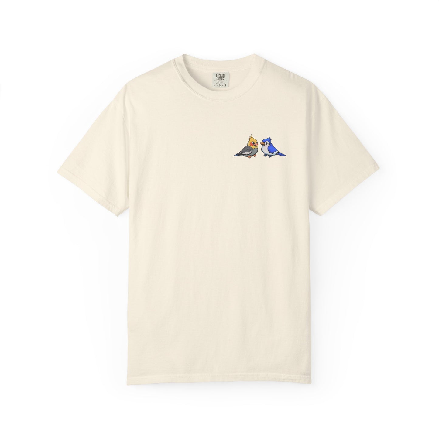 Buffalo and Birds T- Shirt: Bison Graphic Tee, Funny Graphic T-Shirt, Bird Shirt