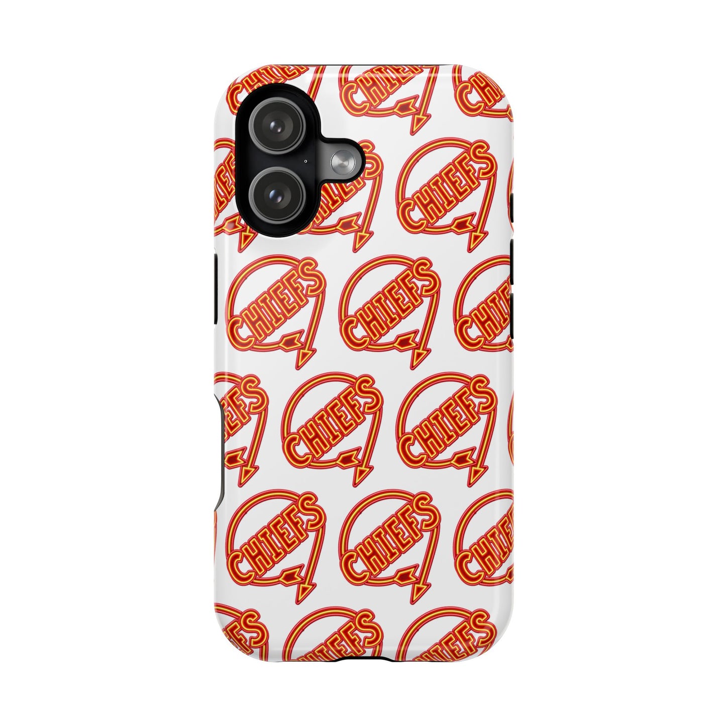 Chiefs Pattern Phone Case, Magnetic Phone Case, Retro Phone Case, Baseball Case for iPhone or Samsung, Chiefs Football Gifts