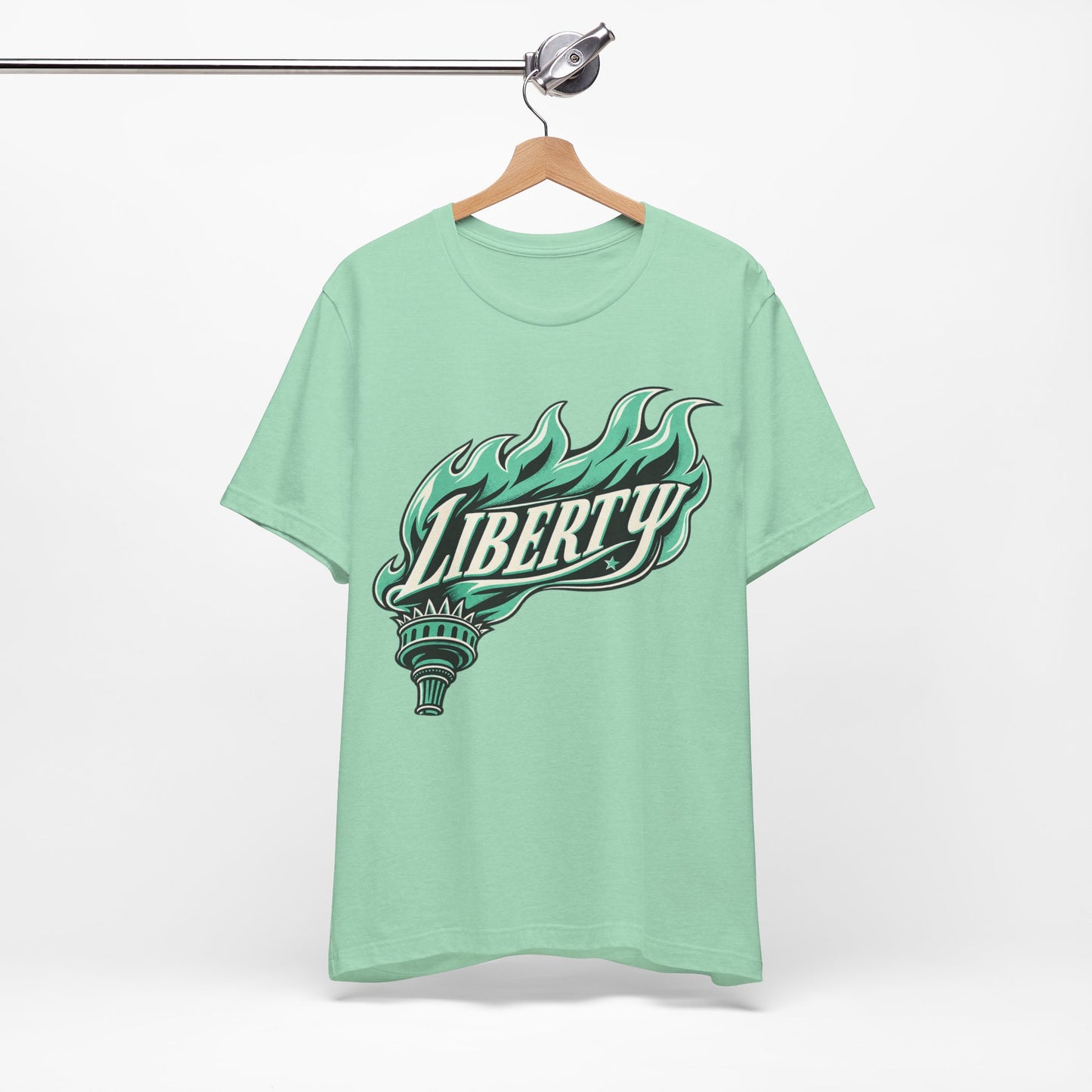 Liberty Basketball Shirt, Teal and Black Flame Shirt, Basketball Gifts