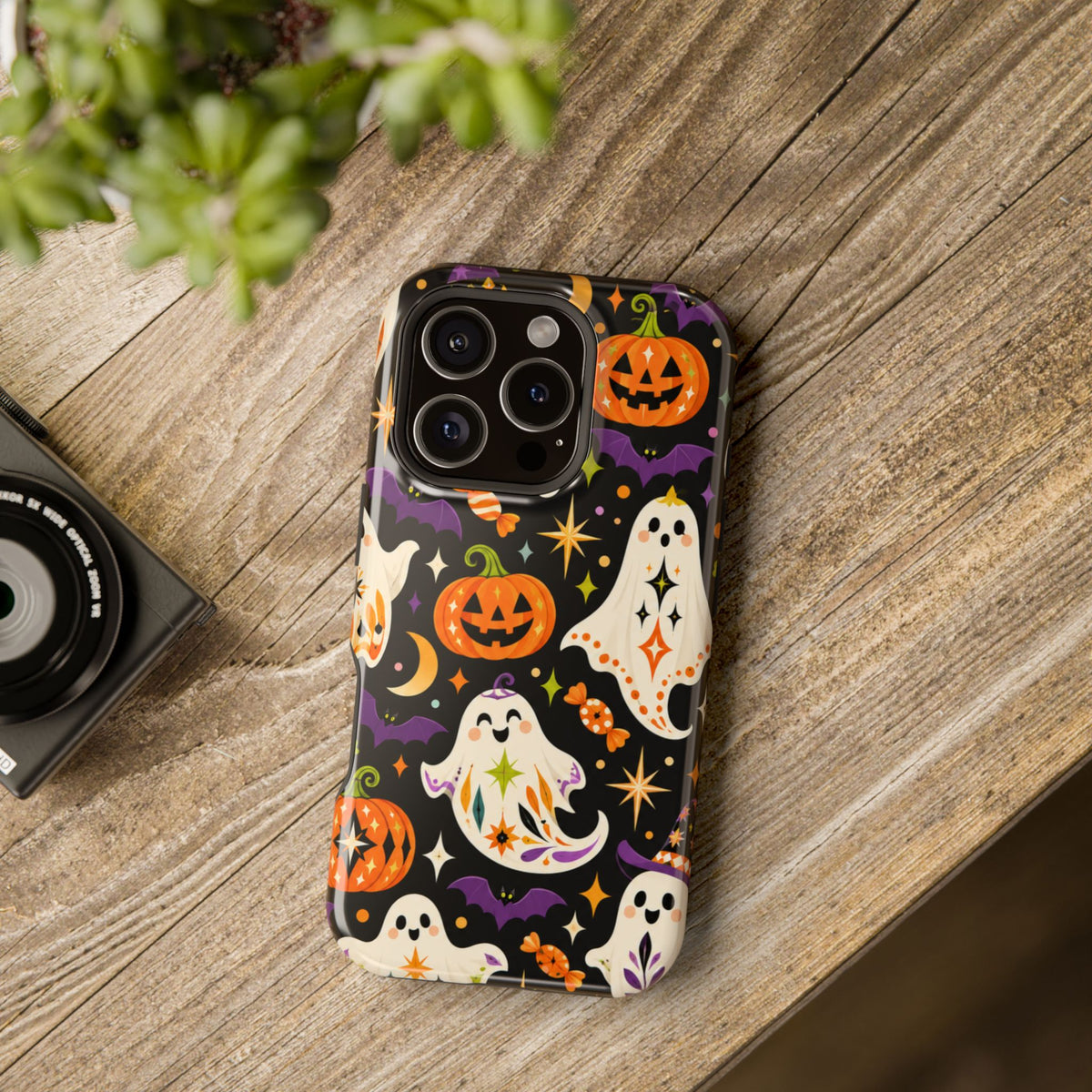 Cute Halloween Ghosts and Pumpkins Phone Case | Magnetic Impact-Resistant Case