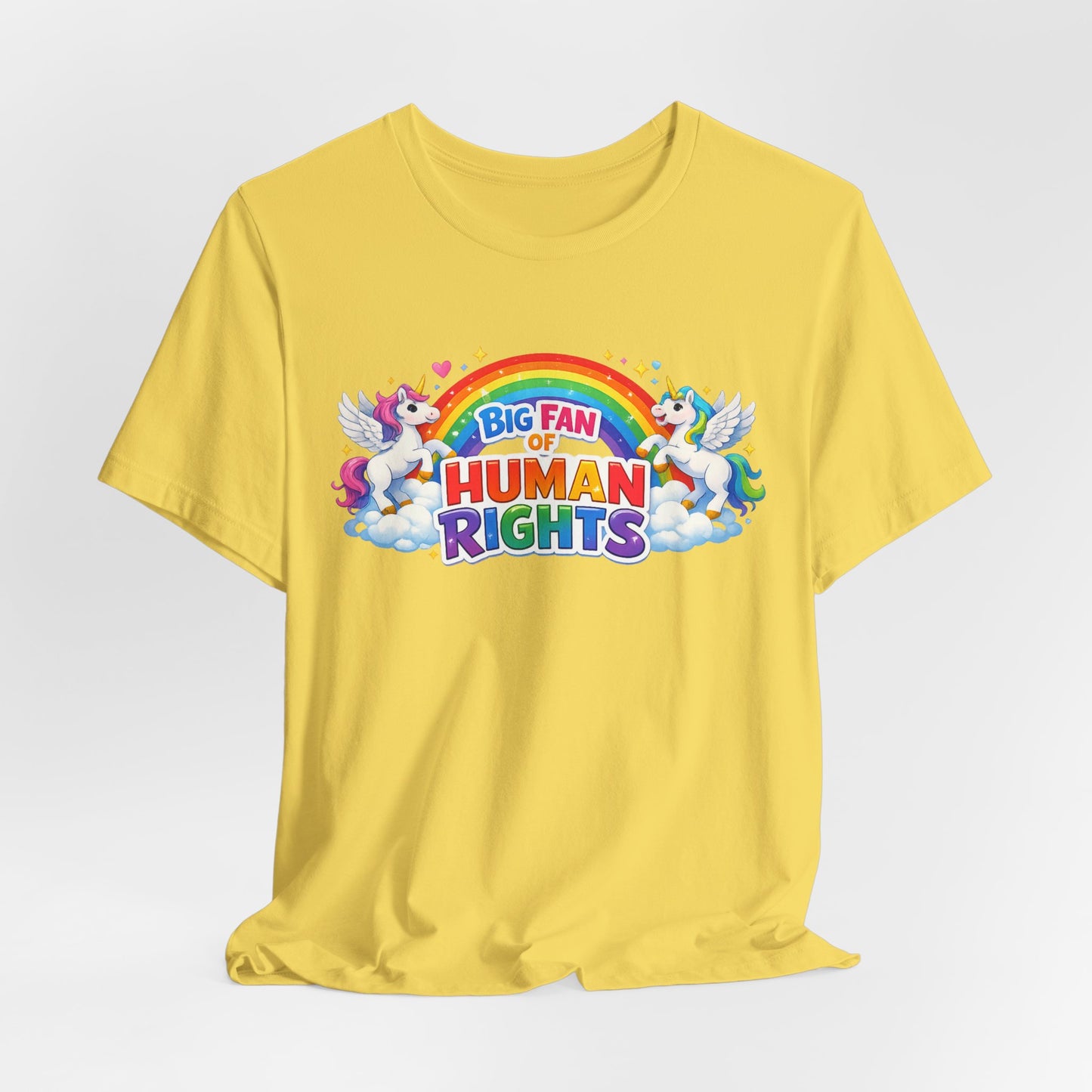 Big Fan of Human Rights T-Shirt, Rainbow Unicorns Humanity Shirt, Pride Shirt