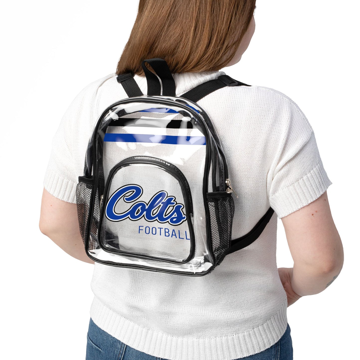 Colts Clear Bag, Clear Stadium Backpack, Transparent Game Day Backpack