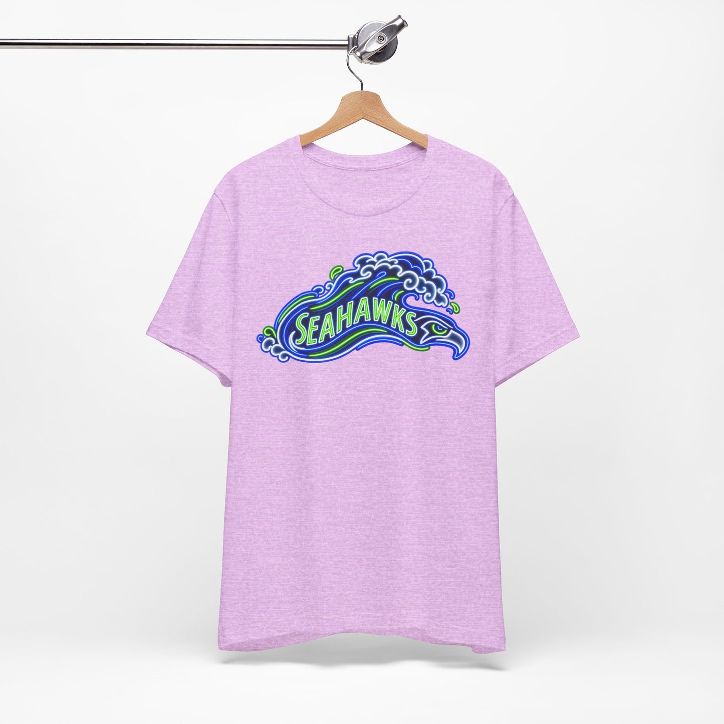 Seahawks Neon Sign T-Shirt, Retro Seahawks Graphic Tee, Football Shirt