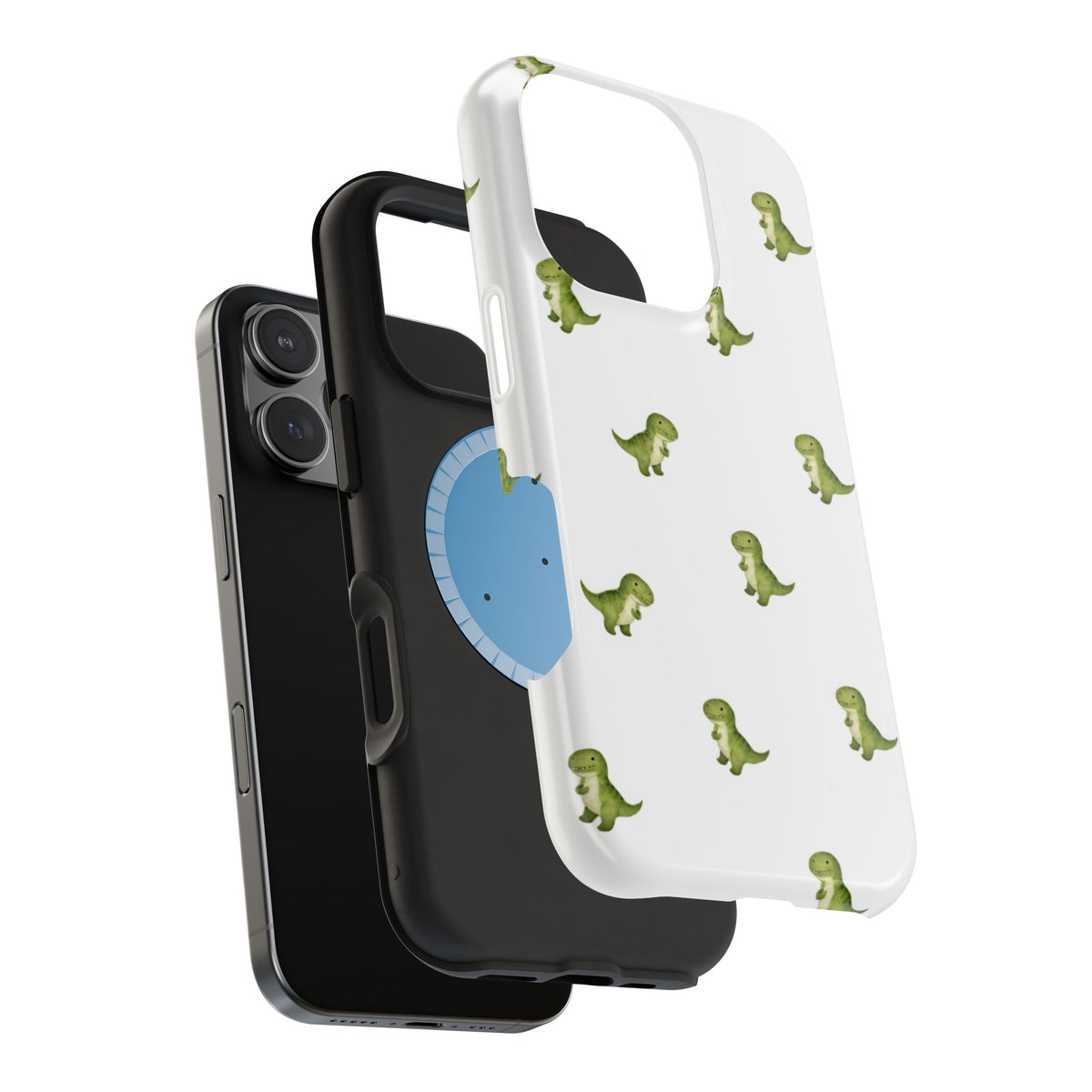 Tiny Green Dinosaur Phone Case | Magnetic Impact-Resistant Phone Case