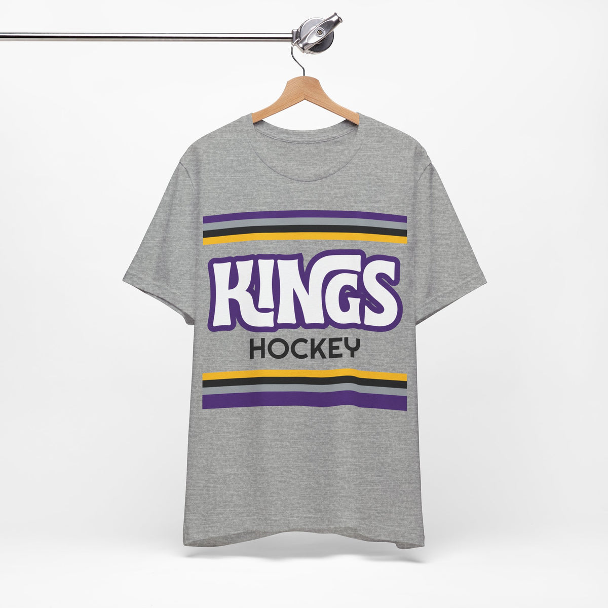 Retro Kings Shirt, Vintage Striped Kings Hockey T-Shirt
