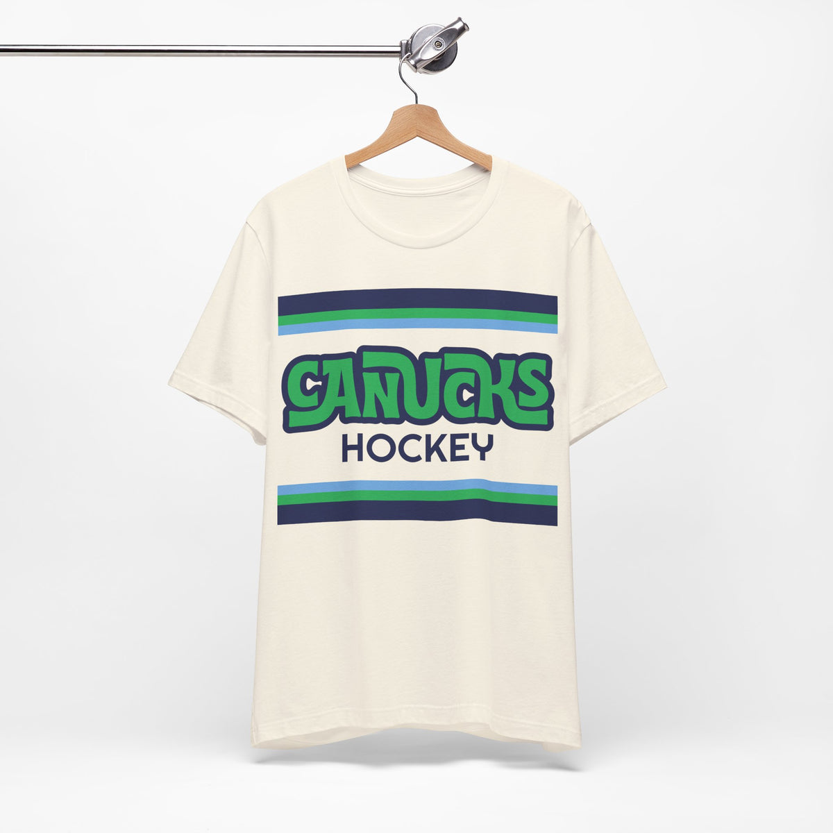 Retro Canucks Shirt, Vintage Striped Canucks T-Shirt