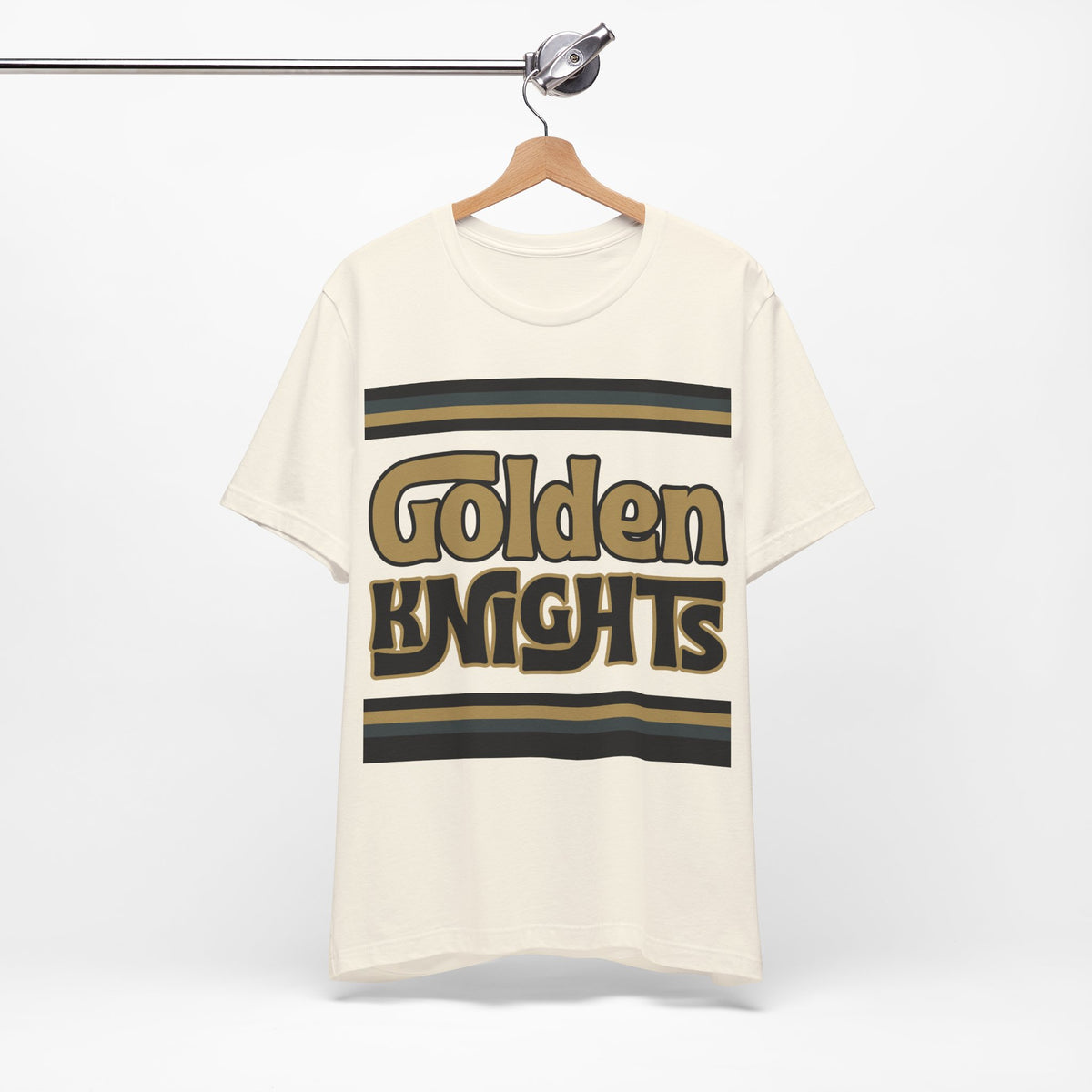 Retro Golden Knights Shirt, Vintage Striped Golden Knights Hockey T-Shirt