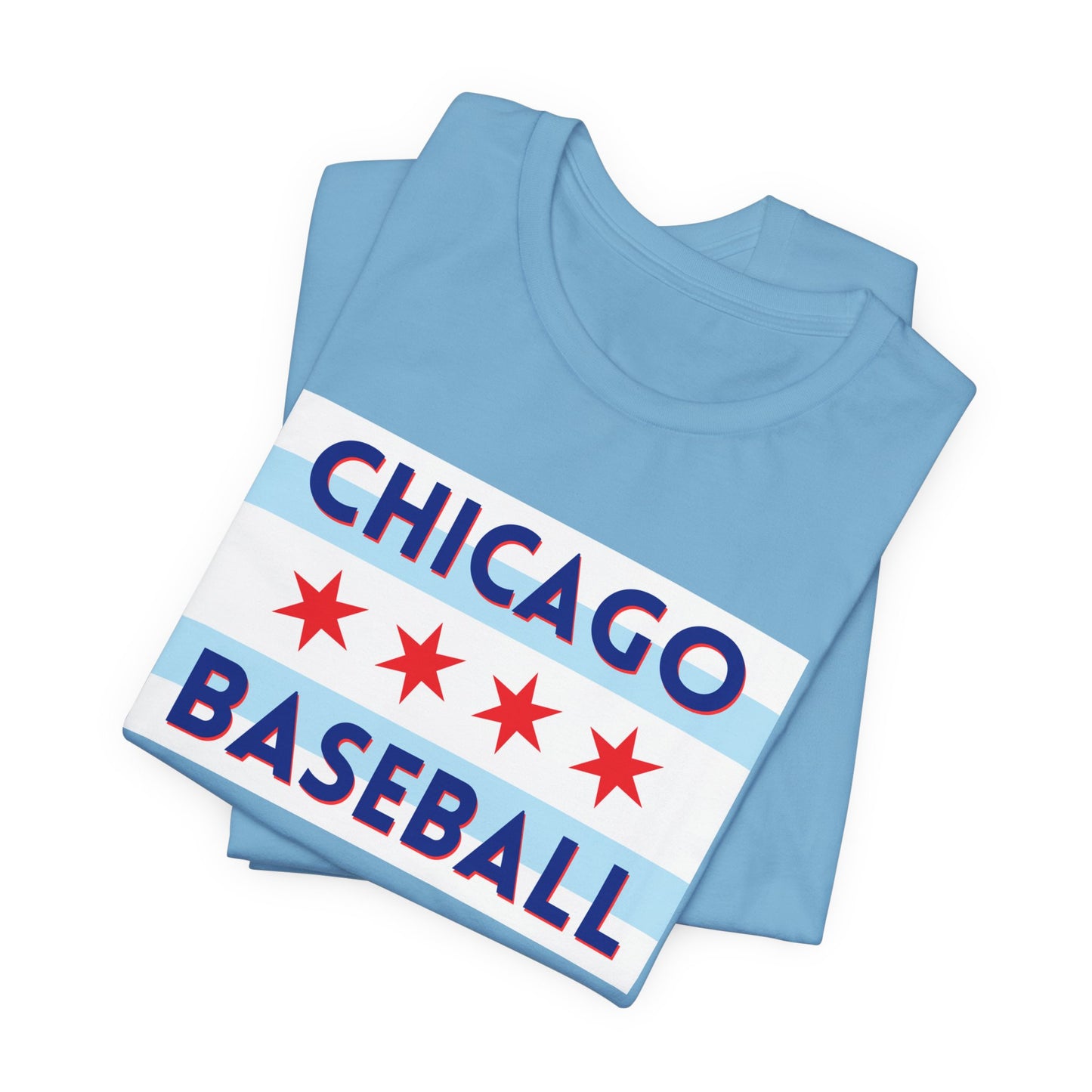 Chicago Baseball T-Shirt, Chicago Flag Tee