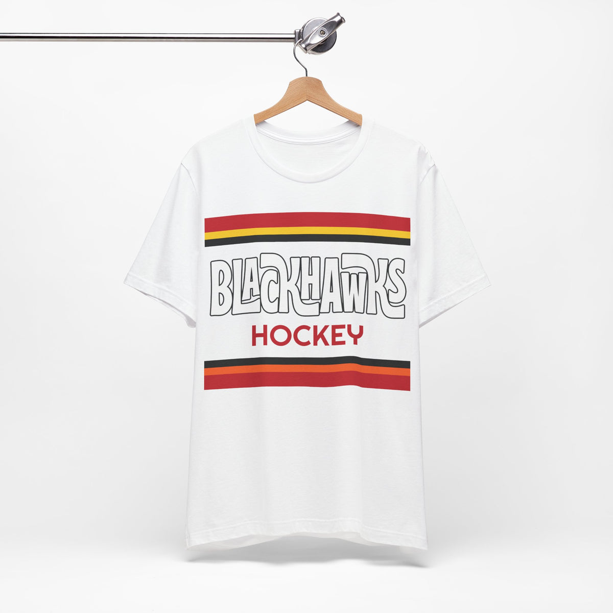 Retro Blackhawks Shirt, Vintage Striped Blackhawks T-Shirt