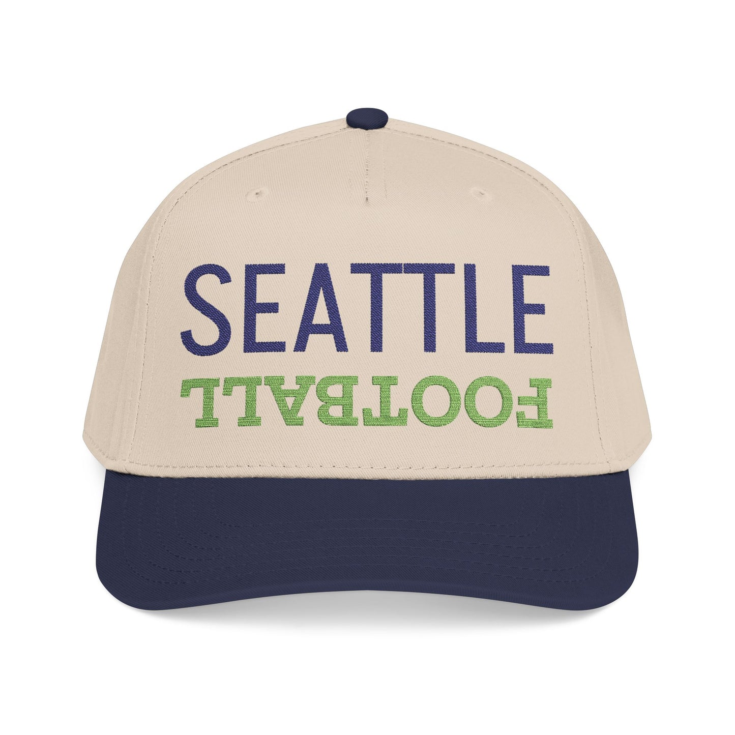 Embroidered Seattle Football Hat, Mid Profile Baseball Cap, Football Gifts