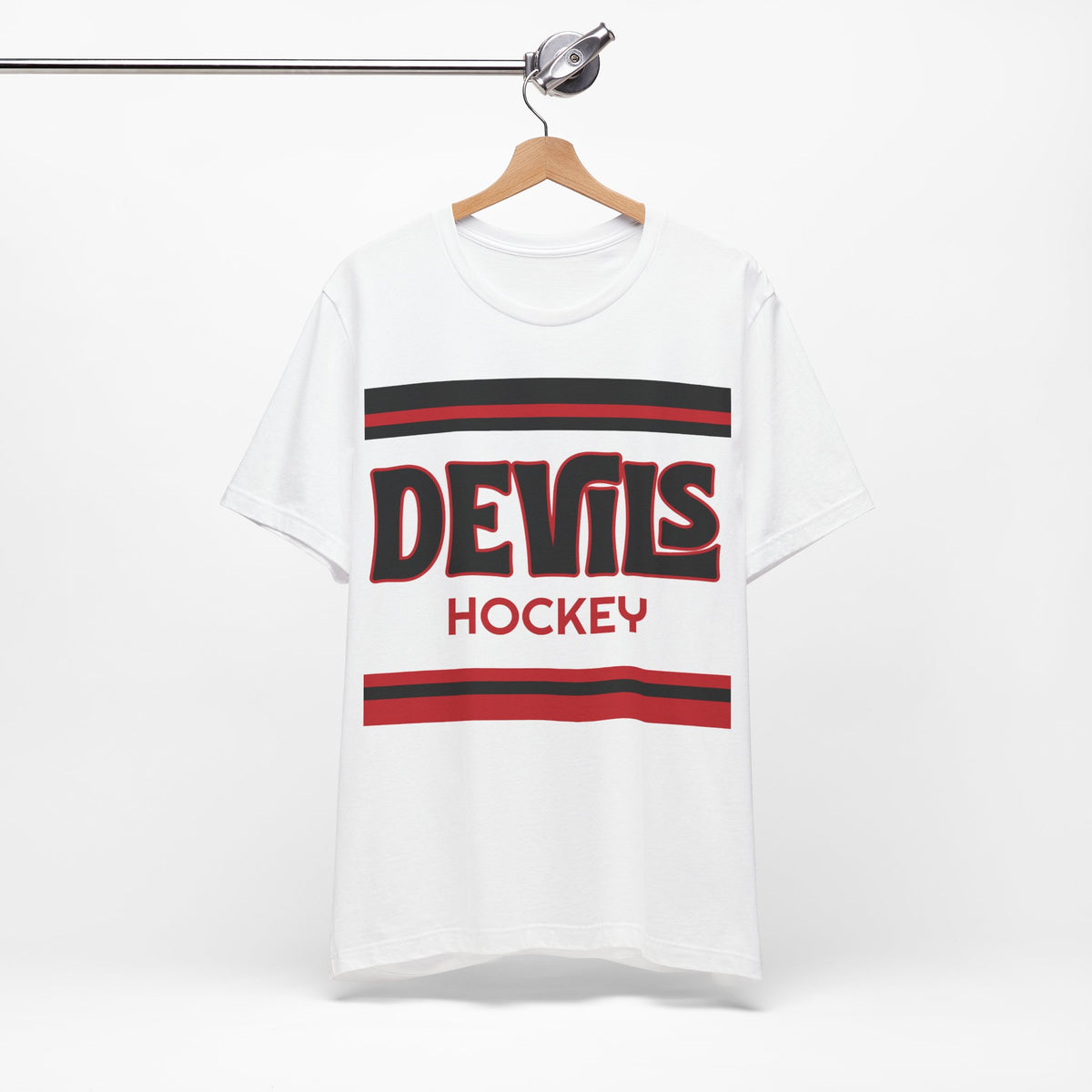 Retro Devils Shirt, Vintage Striped Devils Hockey T-Shirt