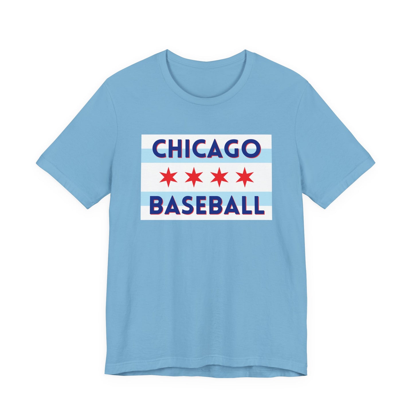 Chicago Baseball T-Shirt, Chicago Flag Tee