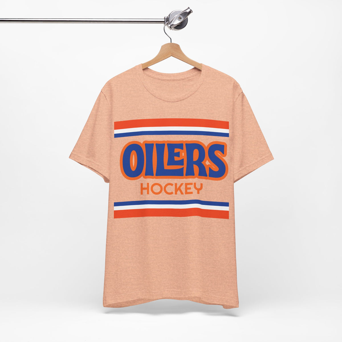 Retro Oilers Shirt, Vintage Striped Oilers Hockey T-Shirt