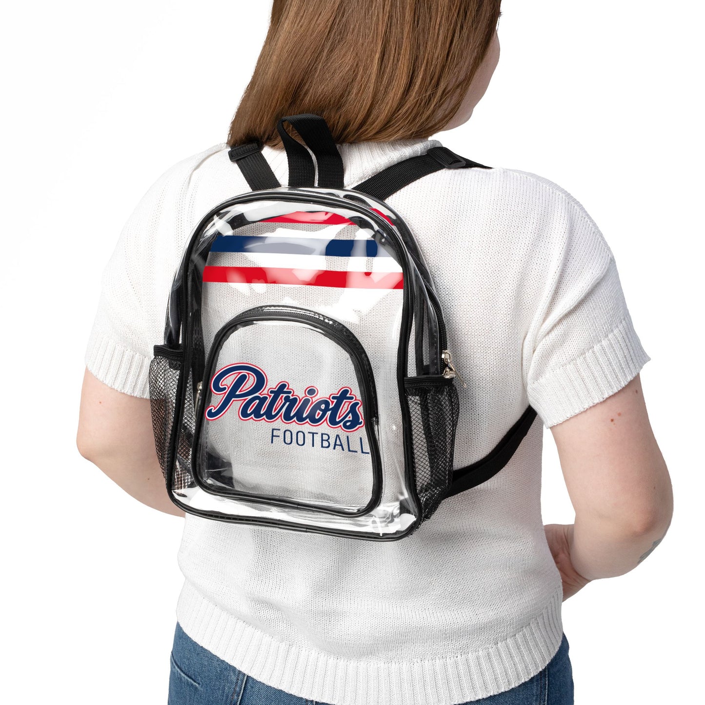 Patriots Clear Bag, Clear Stadium Backpack, Transparent Game Day Backpack