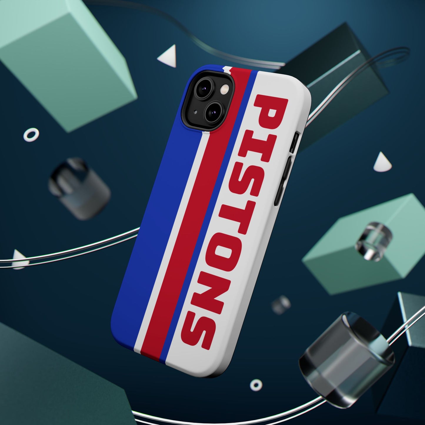 Pistons Phone Case, Magnetic Phone Case, Retro Phone Case, Basketball Gifts