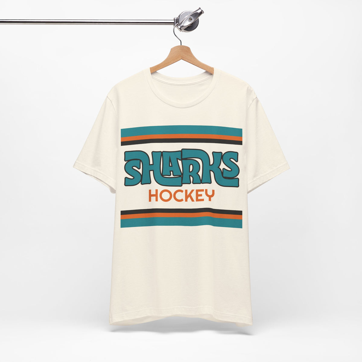 Retro Sharks Shirt, Vintage Striped Sharks T-Shirt