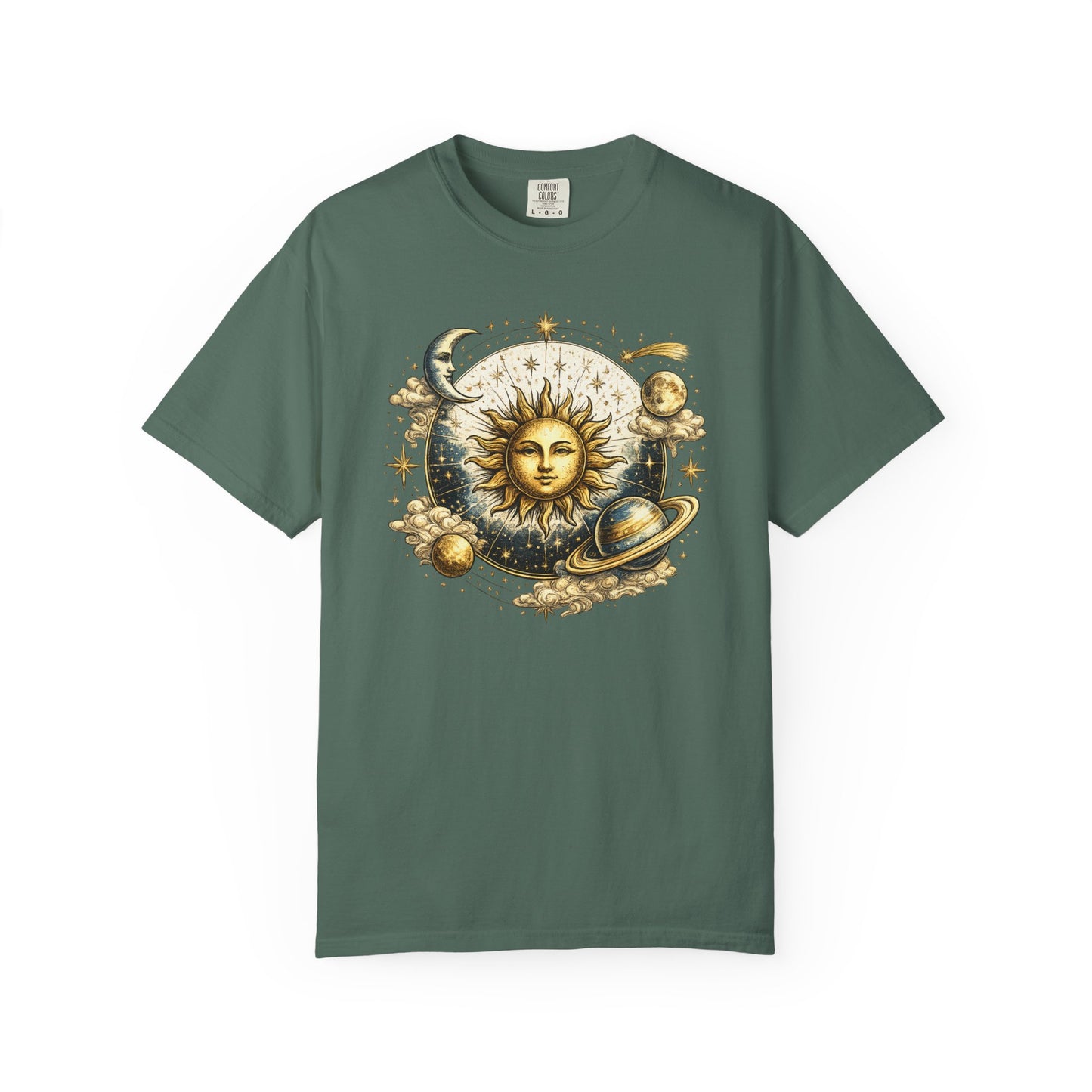 Celestial Sun and Moon Graphic Tee: Astrology Planet Shirt, Universe Shirt, Solar System Tee
