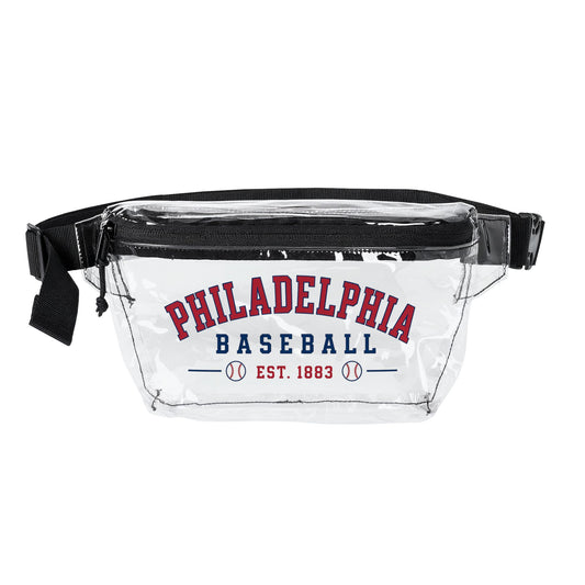 Philadelphia Clear Stadium Bag, Baseball Belt Bag, Transparent Fanny Pack