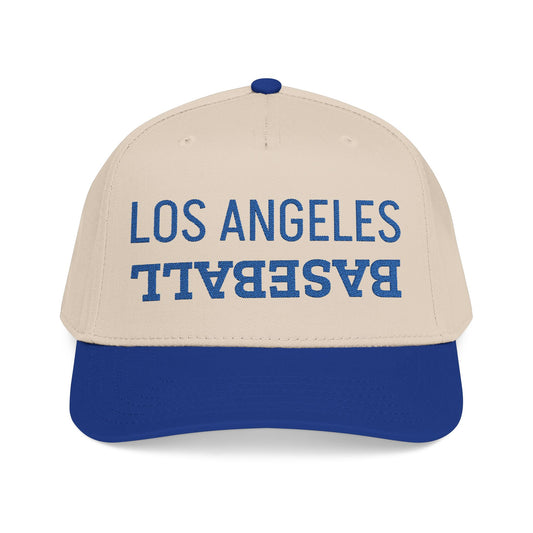 Embroidered LA Baseball Hat, Mid Profile Baseball Cap, Los Angeles Baseball Gifts