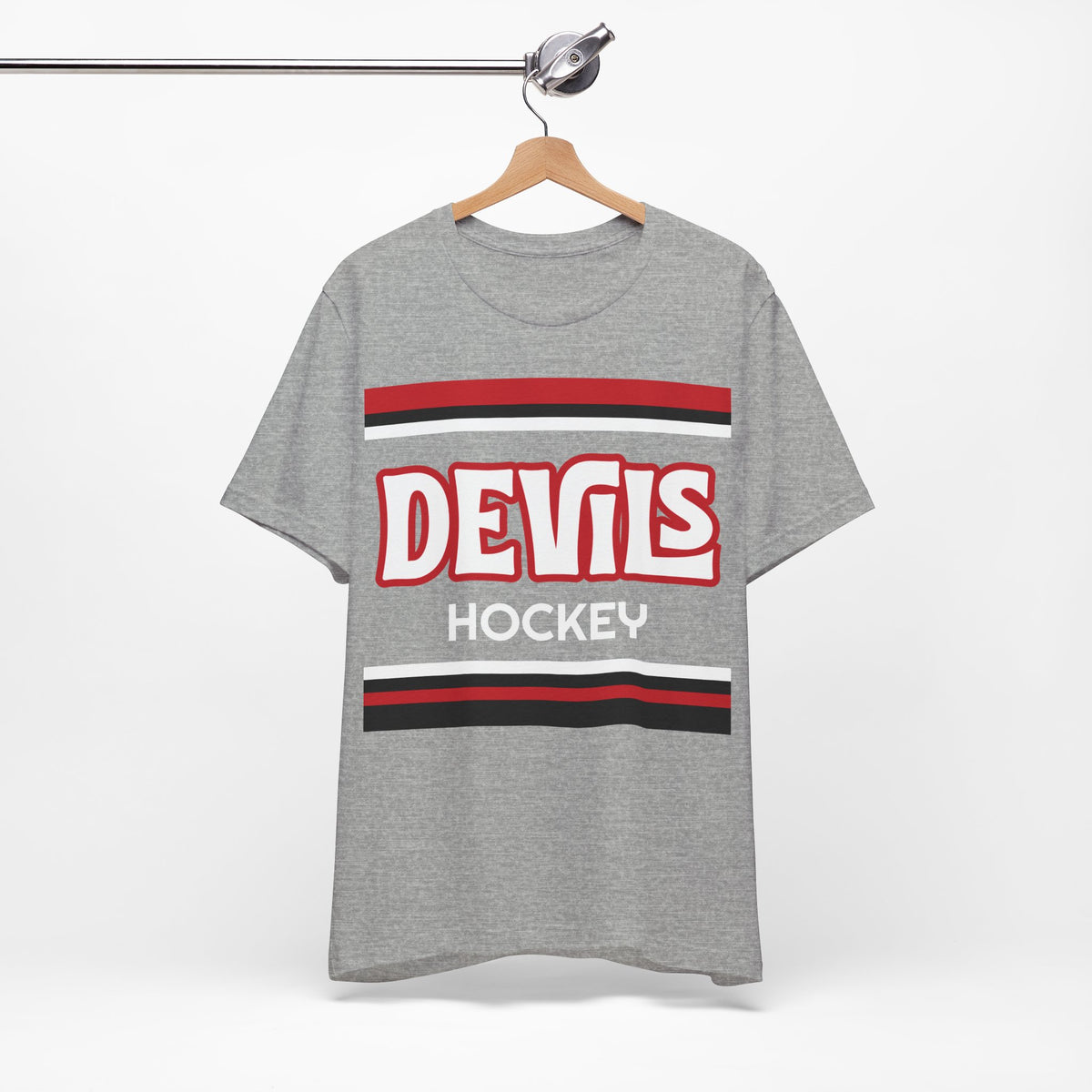 Retro Devils Shirt, Vintage Striped Devils Hockey T-Shirt