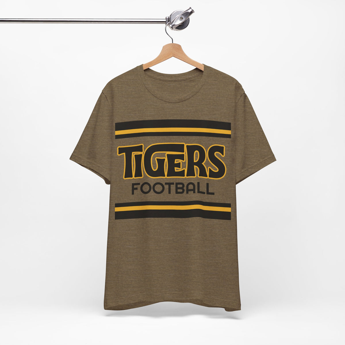 Retro Tigers Shirt, Black and Gold Tigers Shirt, Vintage Striped Tigers T-Shirt