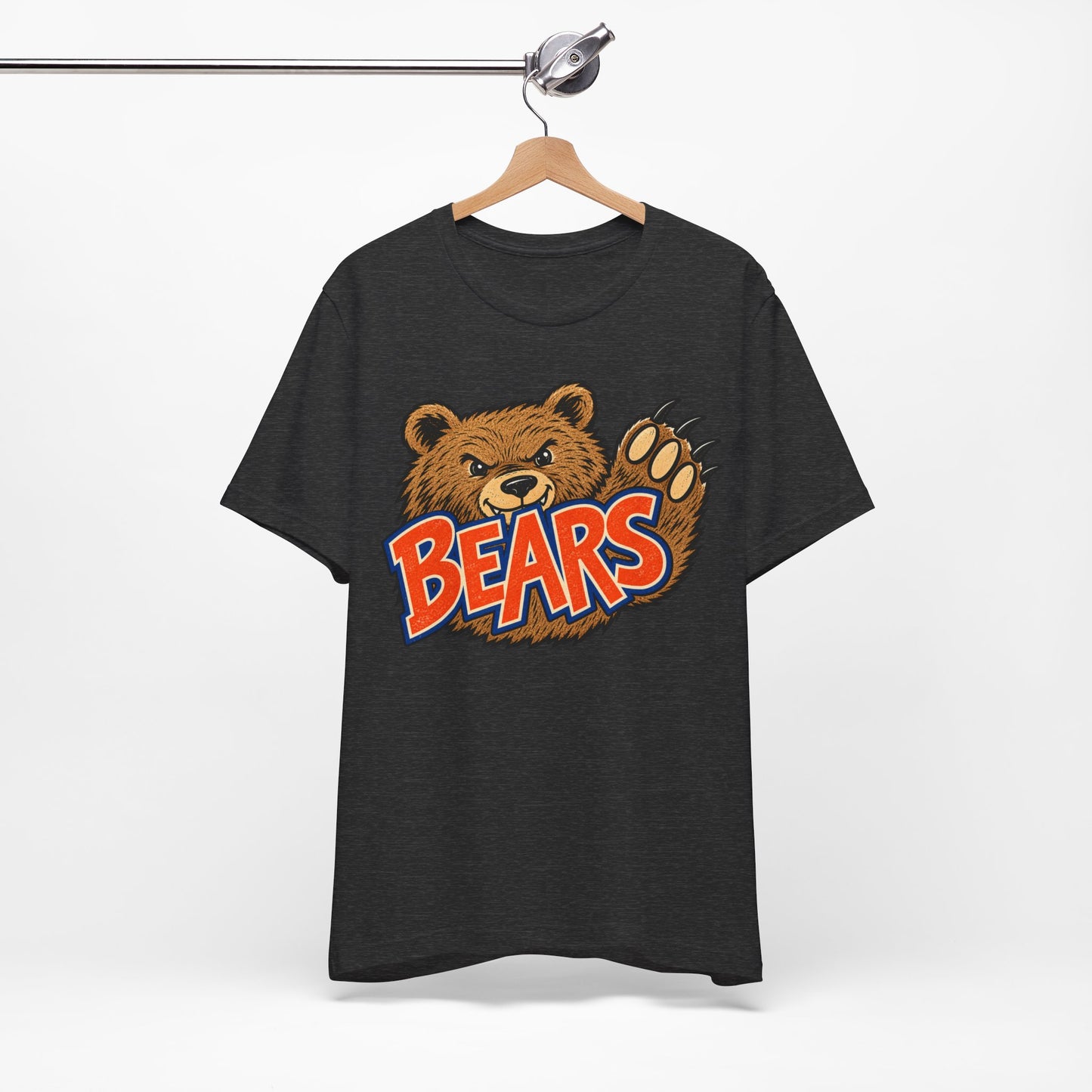 Bears Mascot T-Shirt, Sports Logo, Blue Orange Graphic Tee