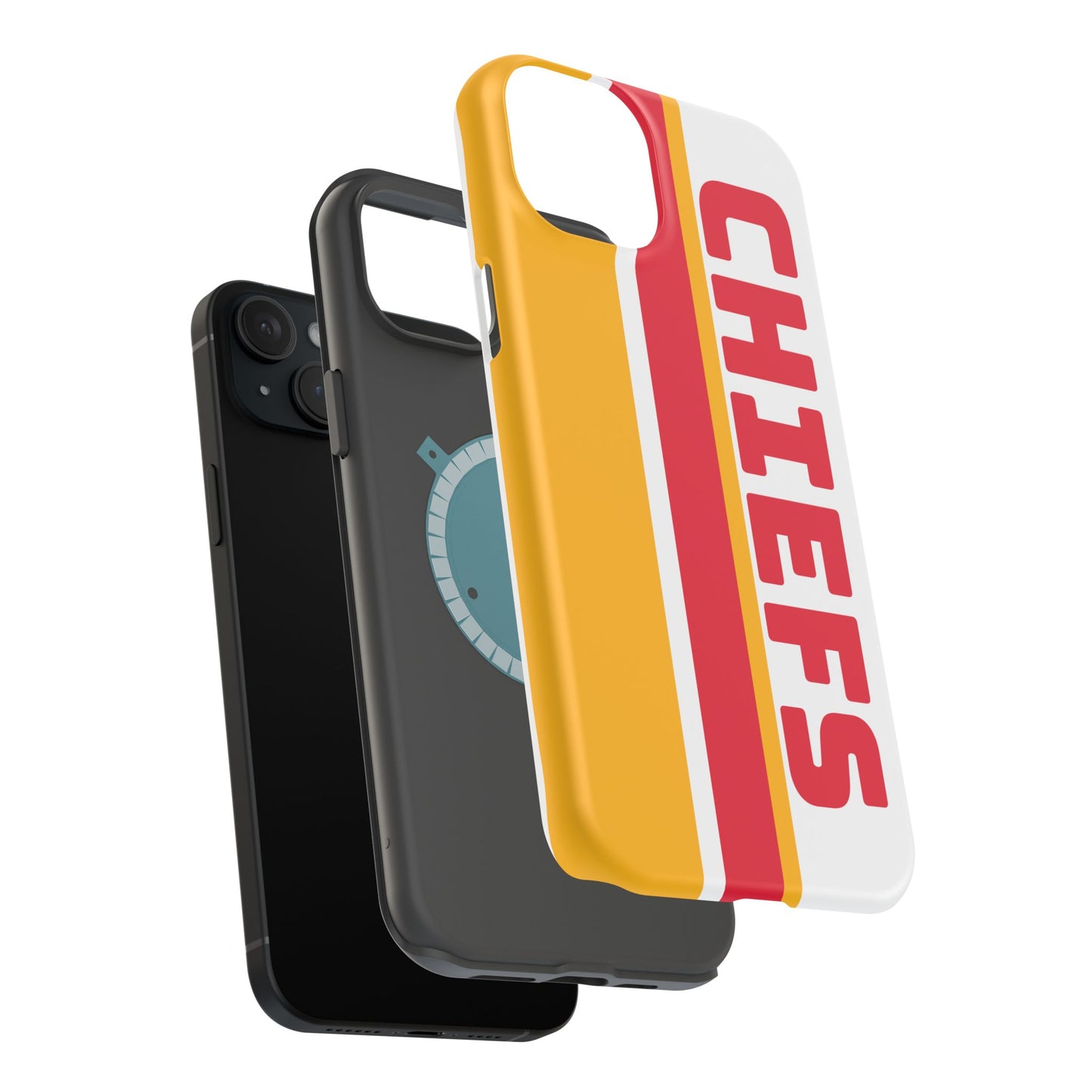 Chiefs Phone Case, Magnetic Phone Case, Retro Phone Case, Baseball Case for iPhone or Samsung, Chiefs Football Gifts