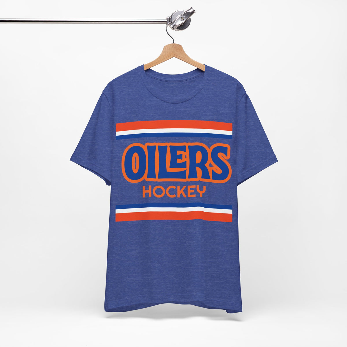 Retro Oilers Shirt, Vintage Striped Oilers Hockey T-Shirt