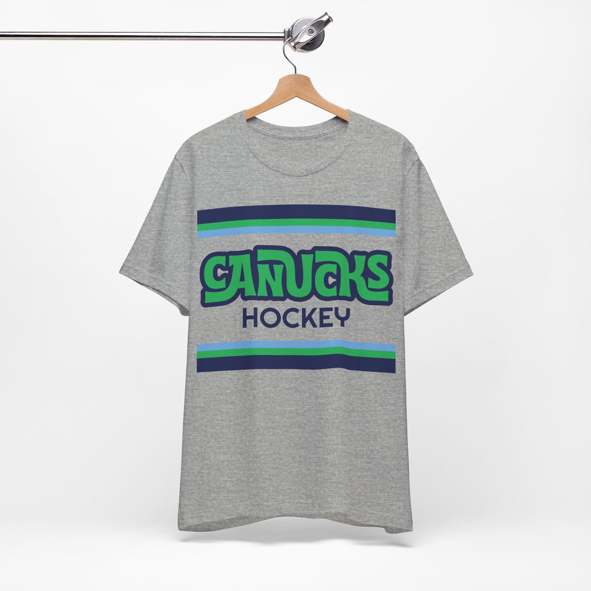 Retro Canucks Shirt, Vintage Striped Canucks T-Shirt
