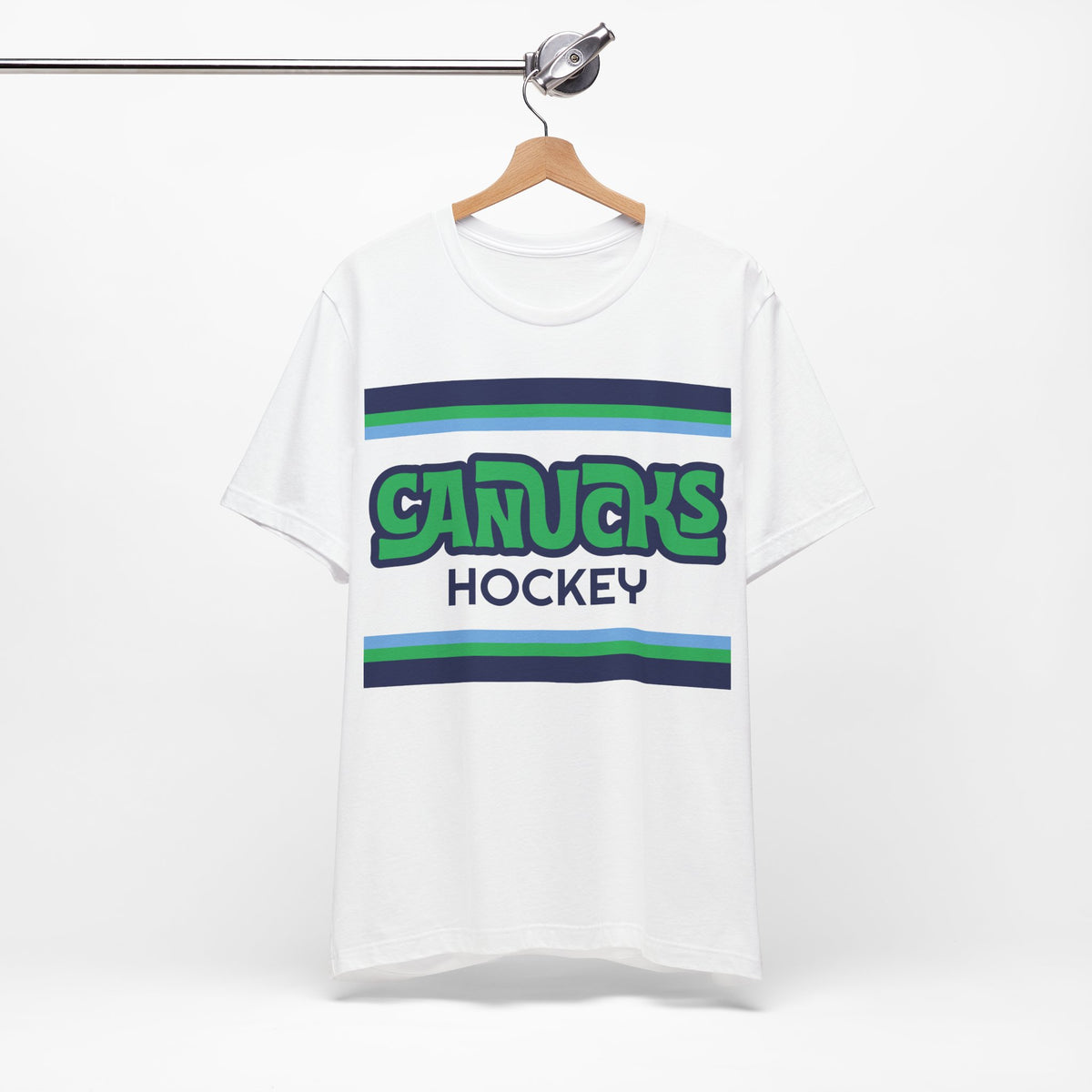 Retro Canucks Shirt, Vintage Striped Canucks T-Shirt