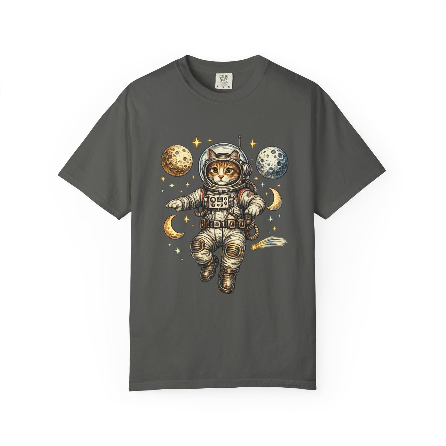 Astronaut Cat Tee | Space Kitty Illustration T-Shirt