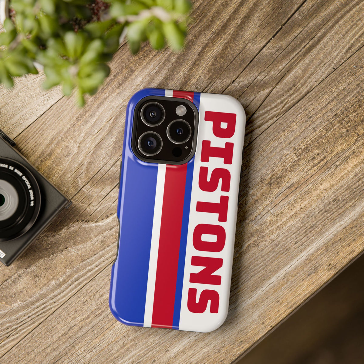 Pistons Phone Case, Magnetic Phone Case, Retro Phone Case, Basketball Gifts