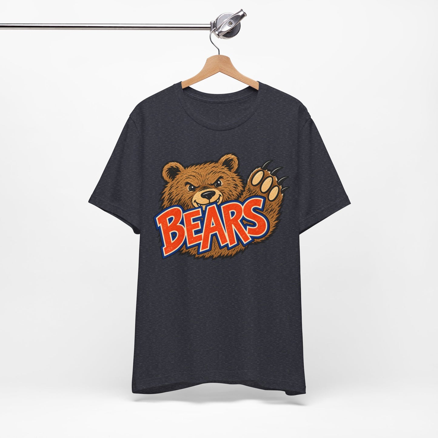 Bears Mascot T-Shirt, Sports Logo, Blue Orange Graphic Tee