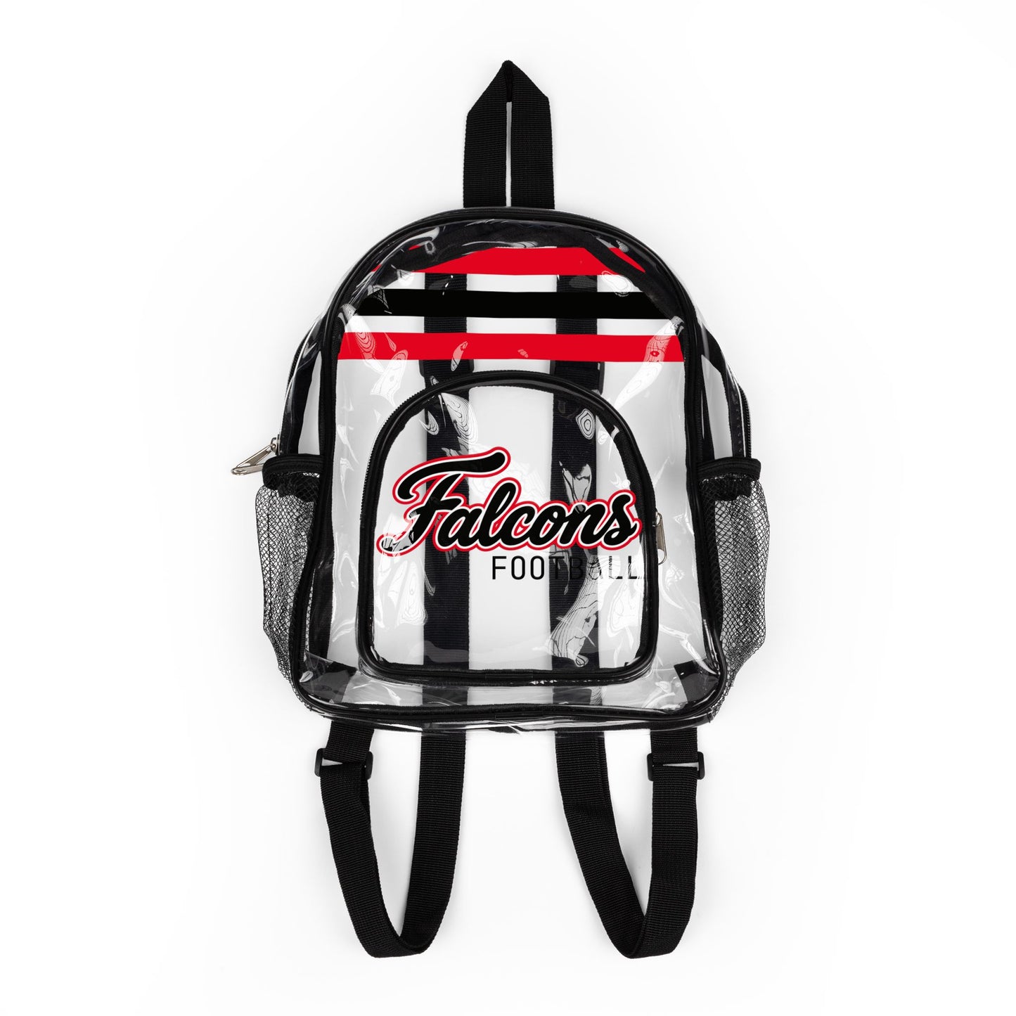 Falcons Clear Backpack, Stadium Bag, Football Belt Bag, Transparent Fanny Pack
