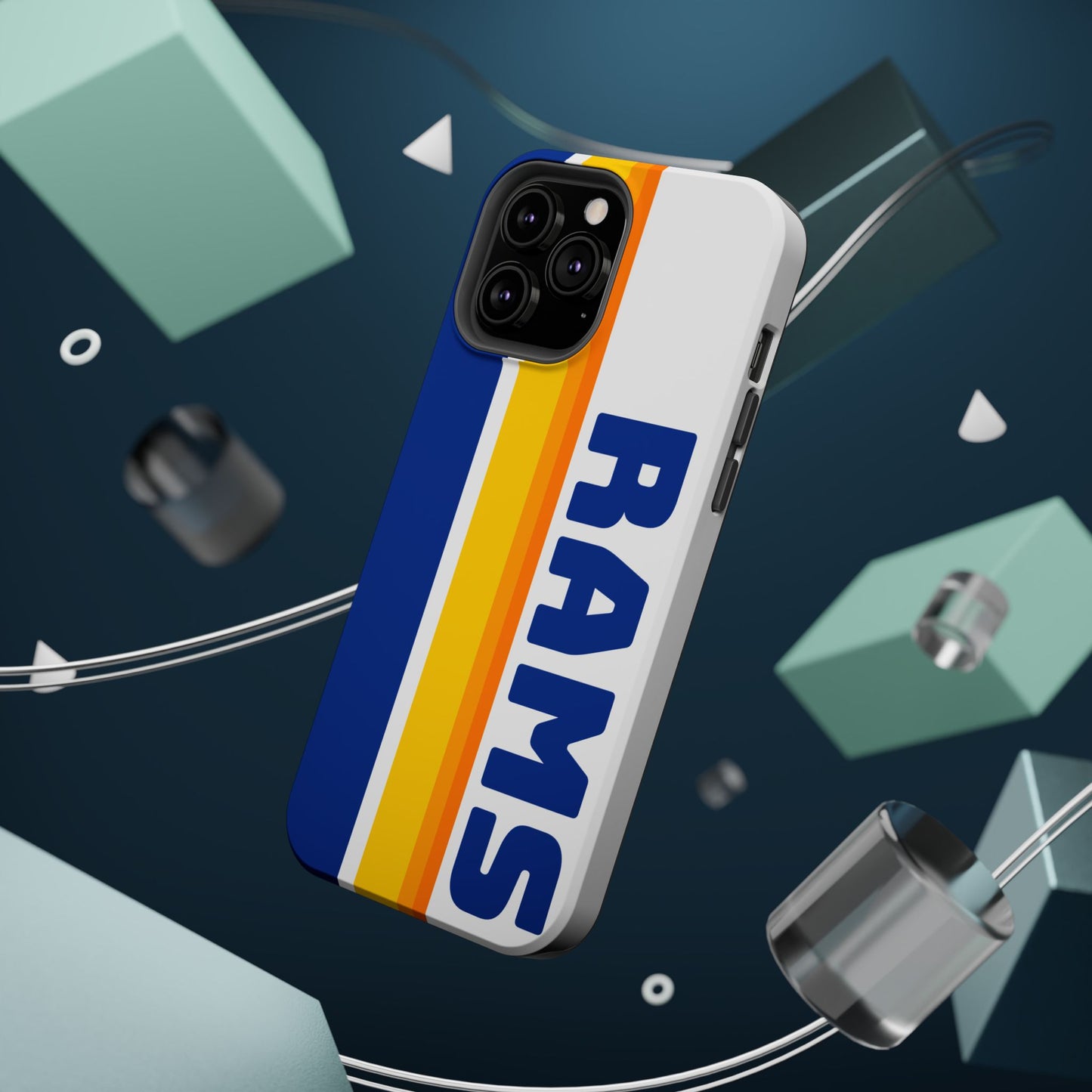 Rams Phone Case, Magnetic Phone Case, Retro Phone Case, Football Case for iPhone or Samsung