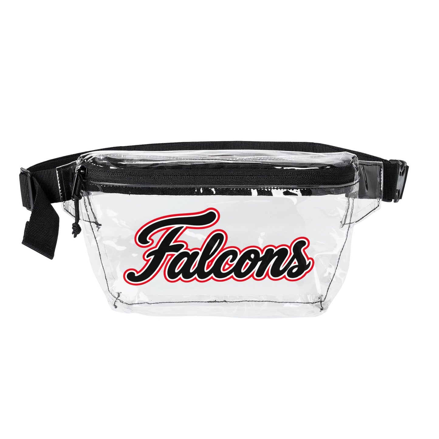 Falcons Clear Stadium Bag, Football Belt Bag, Transparent Fanny Pack