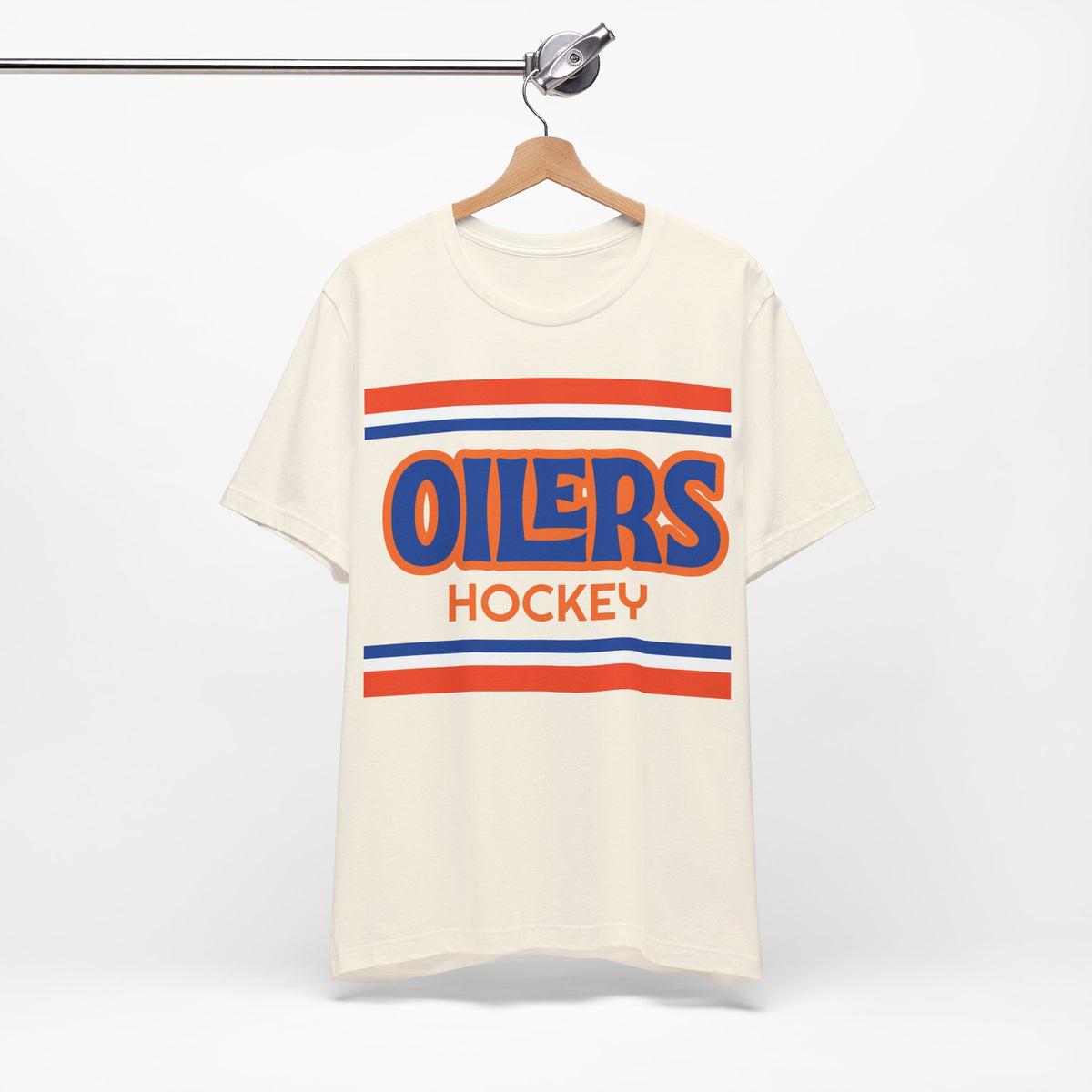 Retro Oilers Shirt, Vintage Striped Oilers Hockey T-Shirt