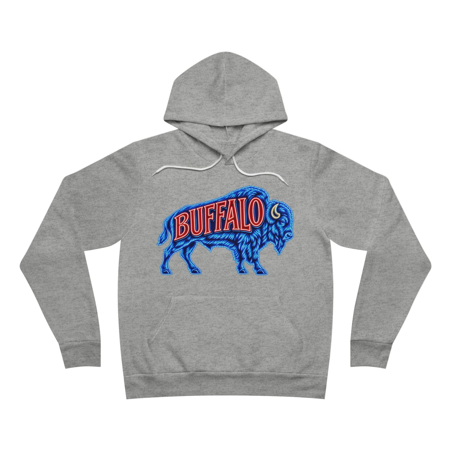 Buffalo Neon Sign Hoodie, Retro Bison Sweatshirt, Football Hoodie