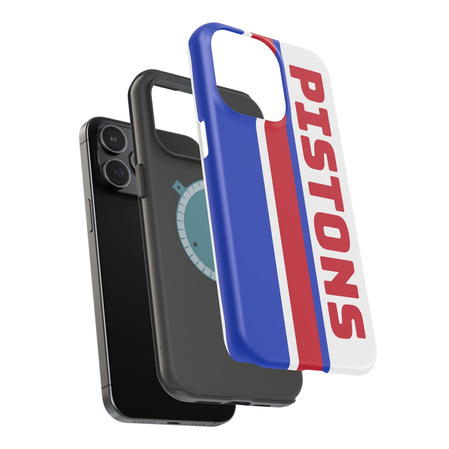 Pistons Phone Case, Magnetic Phone Case, Retro Phone Case, Basketball Gifts