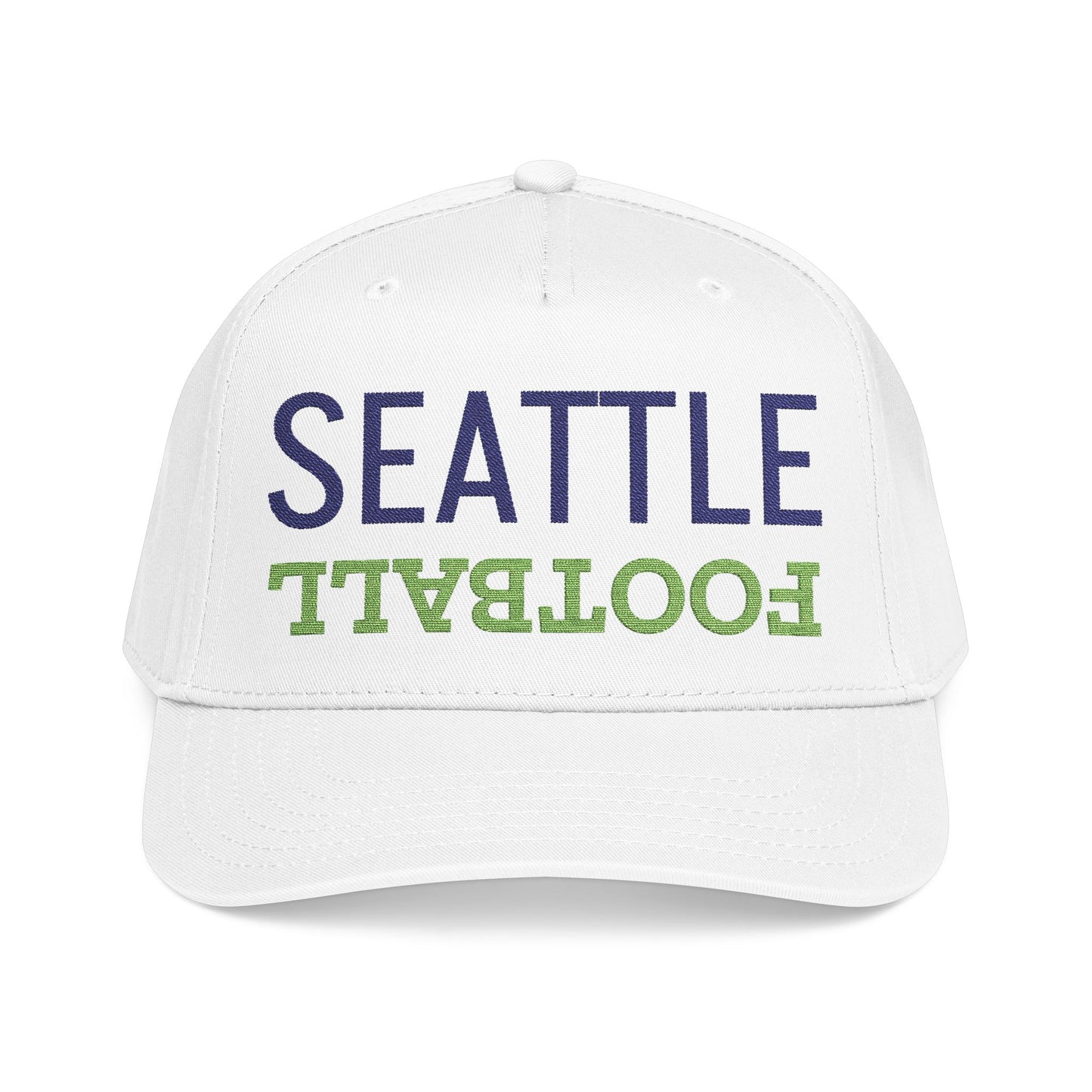 Embroidered Seattle Football Hat, Mid Profile Baseball Cap, Football Gifts