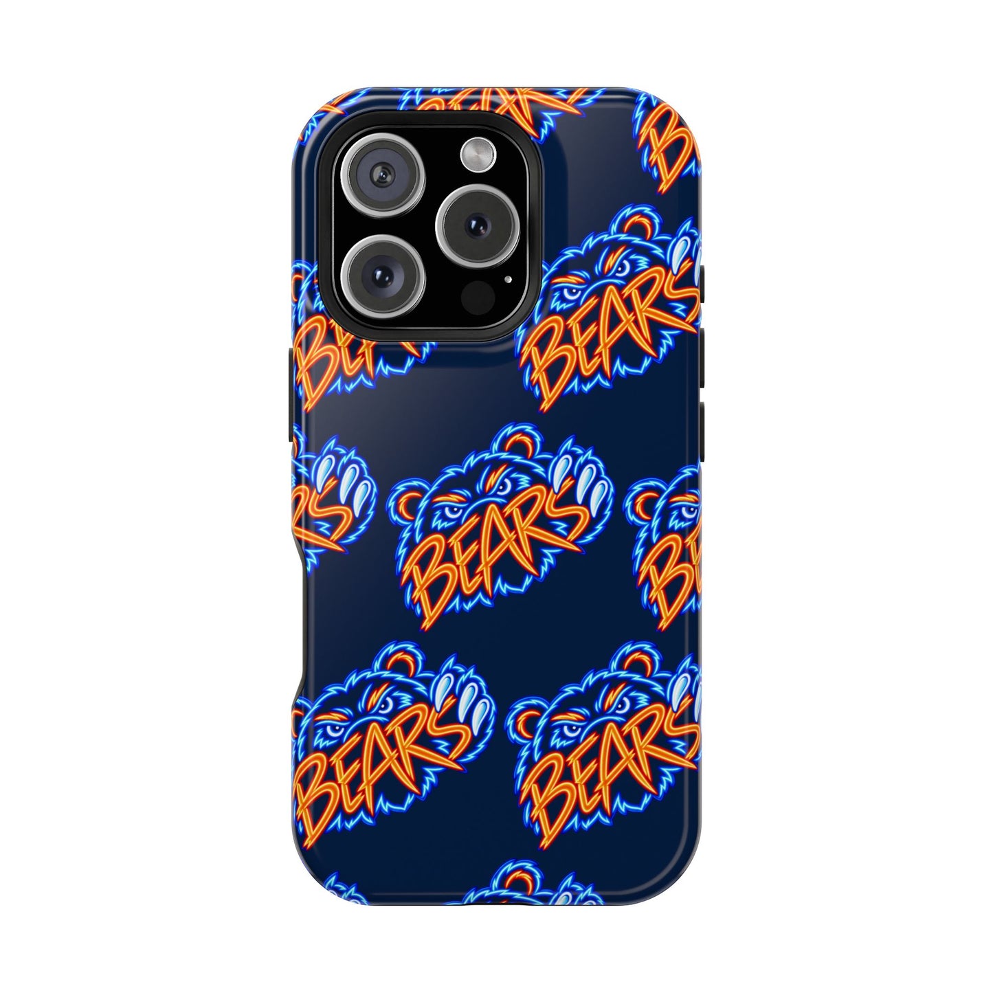 Neon Bears Phone Case, Magnetic Phone Case, Retro Phone Case, Matte/Glossy Phone Case, Football Gifts
