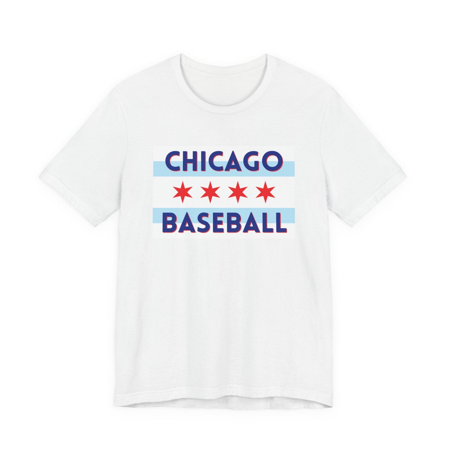 Chicago Baseball T-Shirt, Chicago Flag Tee